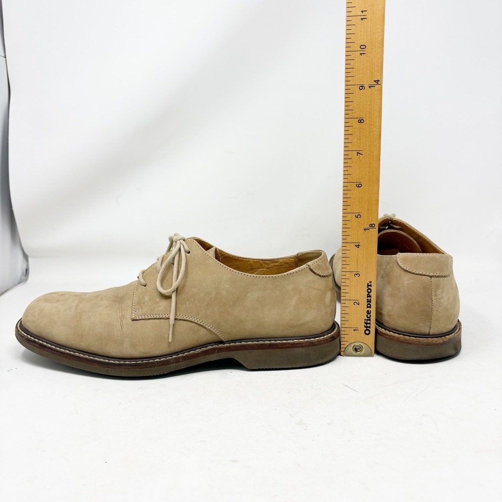 Johnston & Murphy Tan Nubuck Leather Plain Toe Derby Shoes Mens Size 9M Preppy - Picture 7 of 13